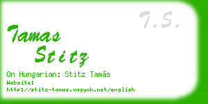 tamas stitz business card